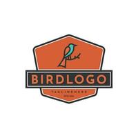 kreativ bunt Vogel Logo Design Ideen Jahrgang retro Abzeichen vektor