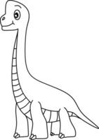 Dinosaurier Linie Kunst zum Färbung Buch Seite vektor