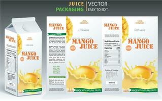 juice förpackning, juice packa, mango juice, förpackning märka, skriva ut märka, märka för skriva ut, vektor märka. mango