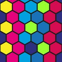 vektor hexagonal bakgrund. polygonal skriva ut. femhörning geometrisk sömlös mönster. honung hårkam beläggning.