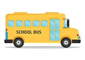 skola buss vektor illustration isolerat på vit bakgrund. ClipArt skola buss i platt stil