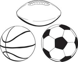 fotboll boll basketboll fotboll vektor