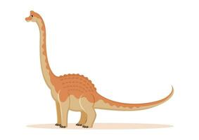 Pelorosaurus Dinosaurier Karikatur Charakter Vektor Illustration