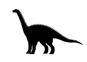 diplodocus dinosaurie silhuett vektor isolerat på vit bakgrund