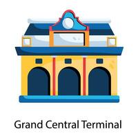 stor central terminal vektor