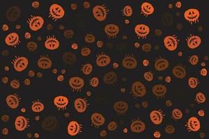 Hand gezeichnet eben Halloween Muster Design vektor