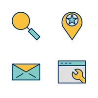 Satz von Vector SEO Search Engine Optimization Icons