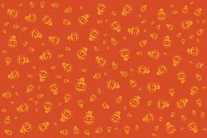 Hand gezeichnet eben Halloween Muster Design vektor