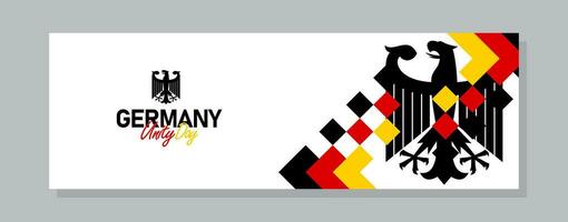 Deutschland glücklich Deutschland Unabhängigkeit Tag horizontal Banner Design Vektor Illustration