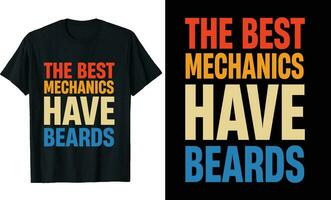 Beste Mechanik haben Bärte komisch Mechanik lange Ärmel T-Shirt oder Mechanik t Hemd Design oder Bärte T-Shirt Design vektor