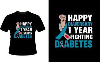 Diabetes Bewusstsein t Hemd Design, oder Diabetes Bewusstsein Zitate, Diabetes Bewusstsein Typografie. vektor