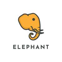 elefant huvud logotyp design kreativ aning vektor