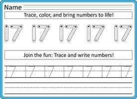 Rückverfolgung Arbeitsblätter zum Kinder Handschrift trainieren vektor