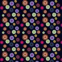 retro Blumen- Jahrgang Textil- drucken vektor