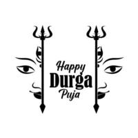 Lycklig durga puja bakgrund design vektor