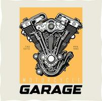 Motorrad t Hemd Etikette Design mit Motorrad Element Illustration vektor