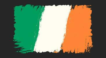 Vektor Illustration von alt Flagge von Irland im Grunge Stil.