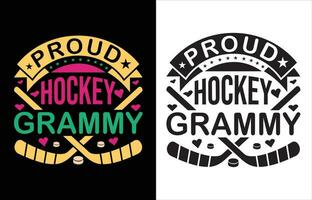 stolz Eishockey Grammy t Hemd Design vektor