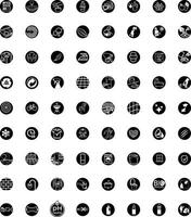 negativ svart och vit Hem rengöring ikoner vektor