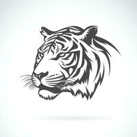 Vektor von Tiger Kopf auf Weiß Hintergrund. wild Tiere. einfach editierbar geschichtet Vektor Illustration.