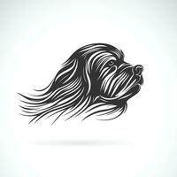 vektor av shih tzu hund huvud design på vit bakgrund. lätt redigerbar skiktad vektor illustration. sällskapsdjur.