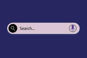 Suche Adresse und Navigation Bar Symbol. Suche Motor Netz Browser Fenster Vorlage Vektor Illustration.