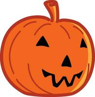 glansig tecknad serie halloween pumkin lykta. rolig ansikte och tom. ikon uppsättning närbild isolerat på vit bakgrund. främre se. design mall. höst högtider, halloween begrepp vektor