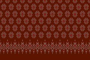 rot traditionell ethnisch Muster Paisley Blume Ikat Hintergrund abstrakt aztekisch afrikanisch indonesisch indisch nahtlos Muster zum Stoff drucken Stoff Kleid Teppich Vorhänge und Sarong vektor