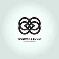 företag logotyp med snurra former, i de stil av minimalistisk enfärgad, svart och vit, enkel, stencil design stil vektor