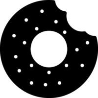 Donut-Glyphe-Symbol vektor