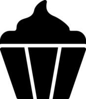 Cupcake-Glyphe-Symbol vektor