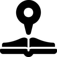 Karte Buch Glyphe Symbol vektor