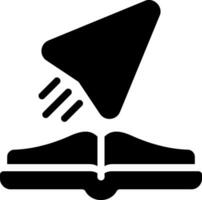 Papierflieger-Glyphe-Symbol vektor