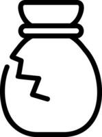 Symbol für die Geldbeutellinie vektor