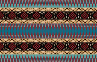 etnisk abstrakt ikat konst. aztec prydnad skriva ut. geometrisk etnisk mönster sömlös Färg orientalisk. design för bakgrund ,ridå, matta, tapet, Kläder, omslag, batik, vektor illustration.