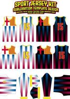 Barcelona Jersey Design Sportbekleidung Layout Vorlage vektor