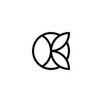 k Brief Blatt Logo Vektor. vektor