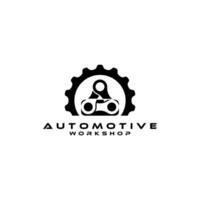 Automobil Logo Vektor. einfach und modern. Anzeigen Ausrüstung und Schlüssel. vektor