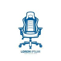 minimalistisk stol logotyp design stol vektor ikon silhuett isolerat