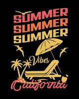 Sommer- T-Shirt Design, Sommer- Tee vektor