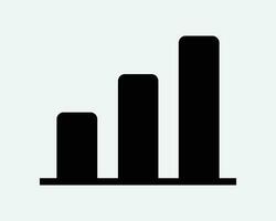 Bar Graph Diagramm Symbol Wachstum Fortschritt erhöhen, ansteigen Performance Geschäft Markt Daten oben schwarz Weiß Vektor Clip Art Grafik Illustration Kunstwerk Zeichen Symbol