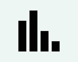 Bar Diagramm Symbol Graph Daten Statistik Geschäft Finanzen Markt Bericht schwarz Weiß Gliederung gestalten Vektor Clip Art Grafik Illustration Kunstwerk Zeichen Symbol