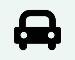 bil främre ikon motor fordon bil- cab taxi kommande närma sig se svart vit form vektor ClipArt grafisk illustration konstverk tecken symbol