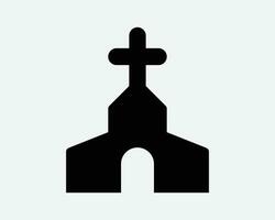 Kirche Symbol religiös Gebäude Religion Kreuz katholisch Christian die Architektur schwarz Weiß Gliederung gestalten Vektor Clip Art Grafik Kunstwerk Zeichen Symbol Kunst