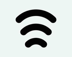 nätverk signal ikon wiFi data internet förbindelse rss ansluta trådlös kommunikation podcast utsända svart vit form vektor ClipArt tecken symbol