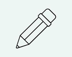 penna redigera linje ikon penna brevpapper kontor studie skriva dra svart vit tunn översikt form vektor ClipArt grafisk illustration konstverk tecken symbol