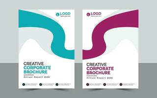 kreativ företags- broschyr omslag. vektor