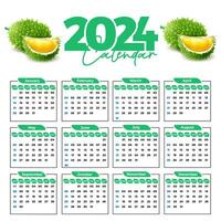 2024 Kalender Design Vorlage zum glücklich Neu Jahr vektor