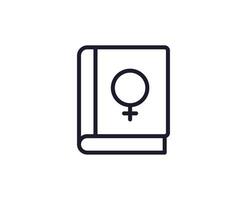 Feminismus Konzept. modern Gliederung hoch Qualität Illustration zum Banner, Flyer und Netz Websites. editierbar Schlaganfall im modisch eben Stil. Linie Symbol von weiblich vektor