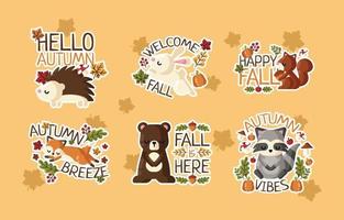 Herbst Natur Sticker vektor